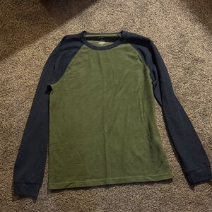 Sonoma Olive and Navy Long Sleeve Tee